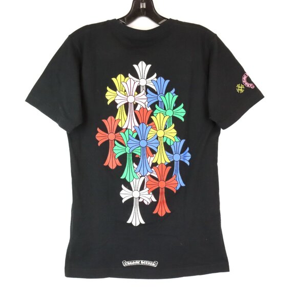 Pre-Owned Chrome Hearts Cross Cemetery Tee in Black/Multicolor Size Small - Picture 2 of 12